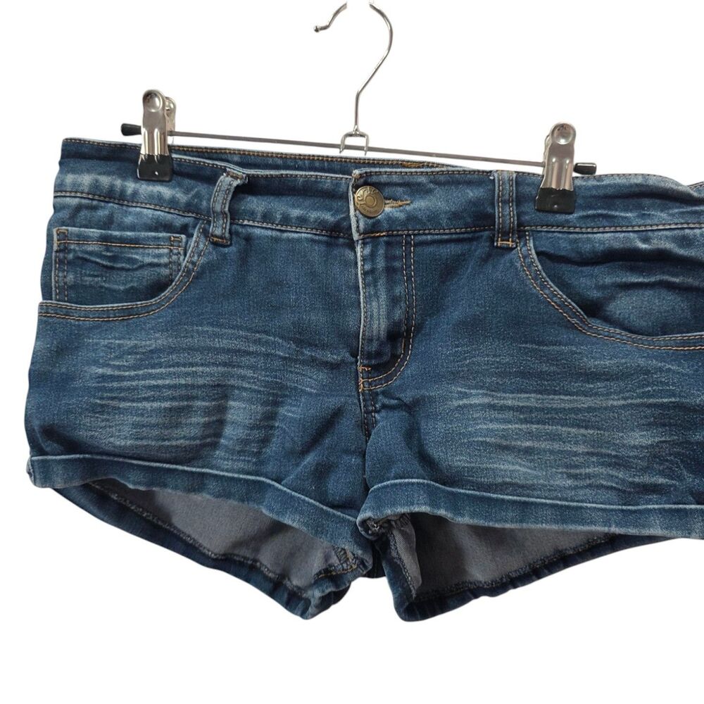 Paris Blues Denim Shorts Womens Size 13 Stretch Low Rise Cuffed Jean Shorts